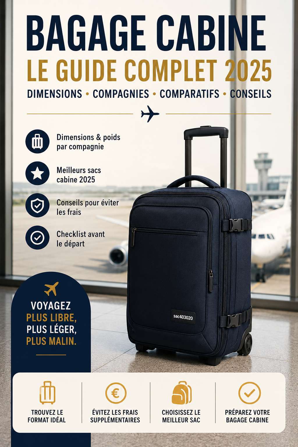 Bagage cabine 2026 dimensions poids et meilleur sac cabine