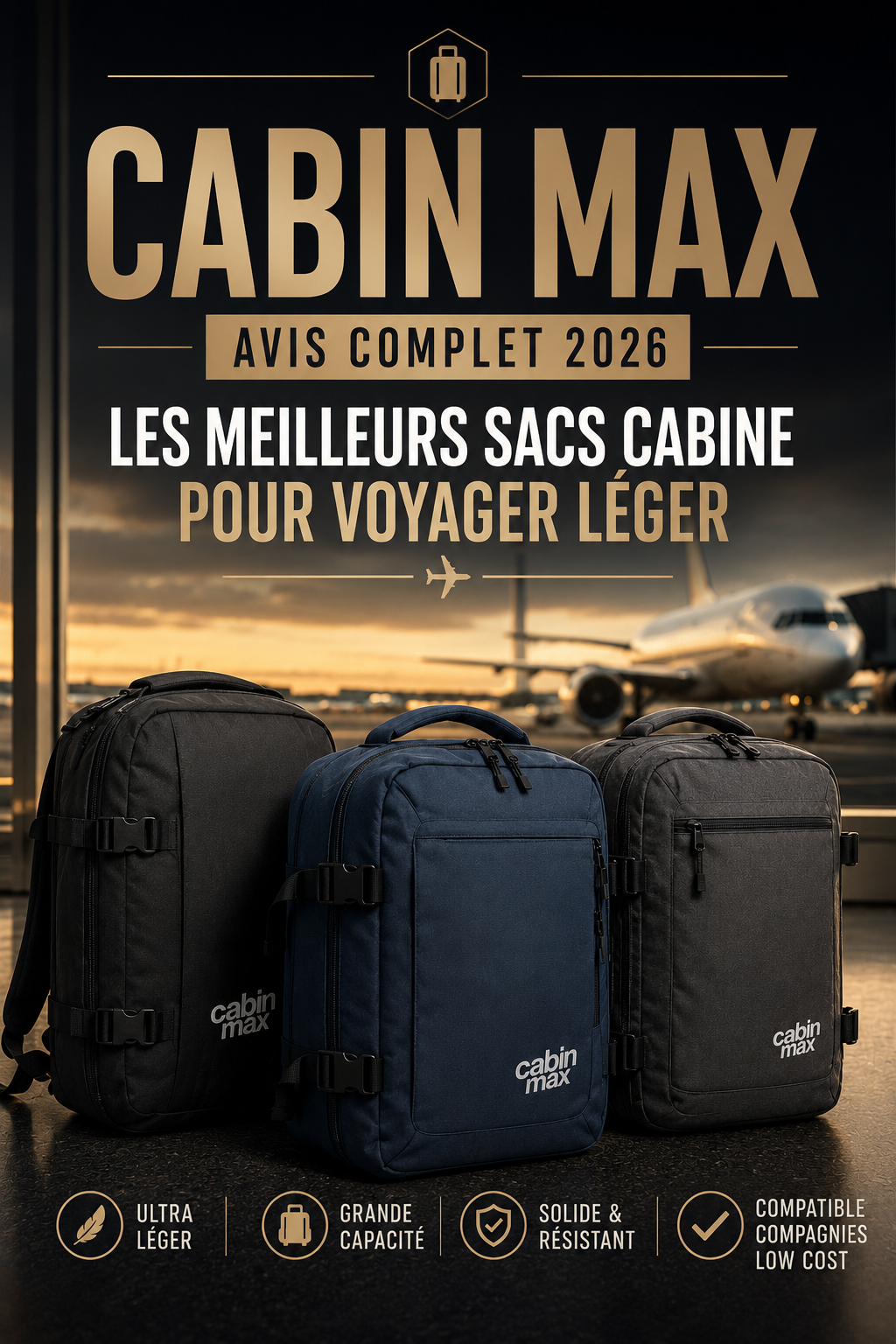 Cabin Max avis meilleurs sacs cabine voyage avion 2026