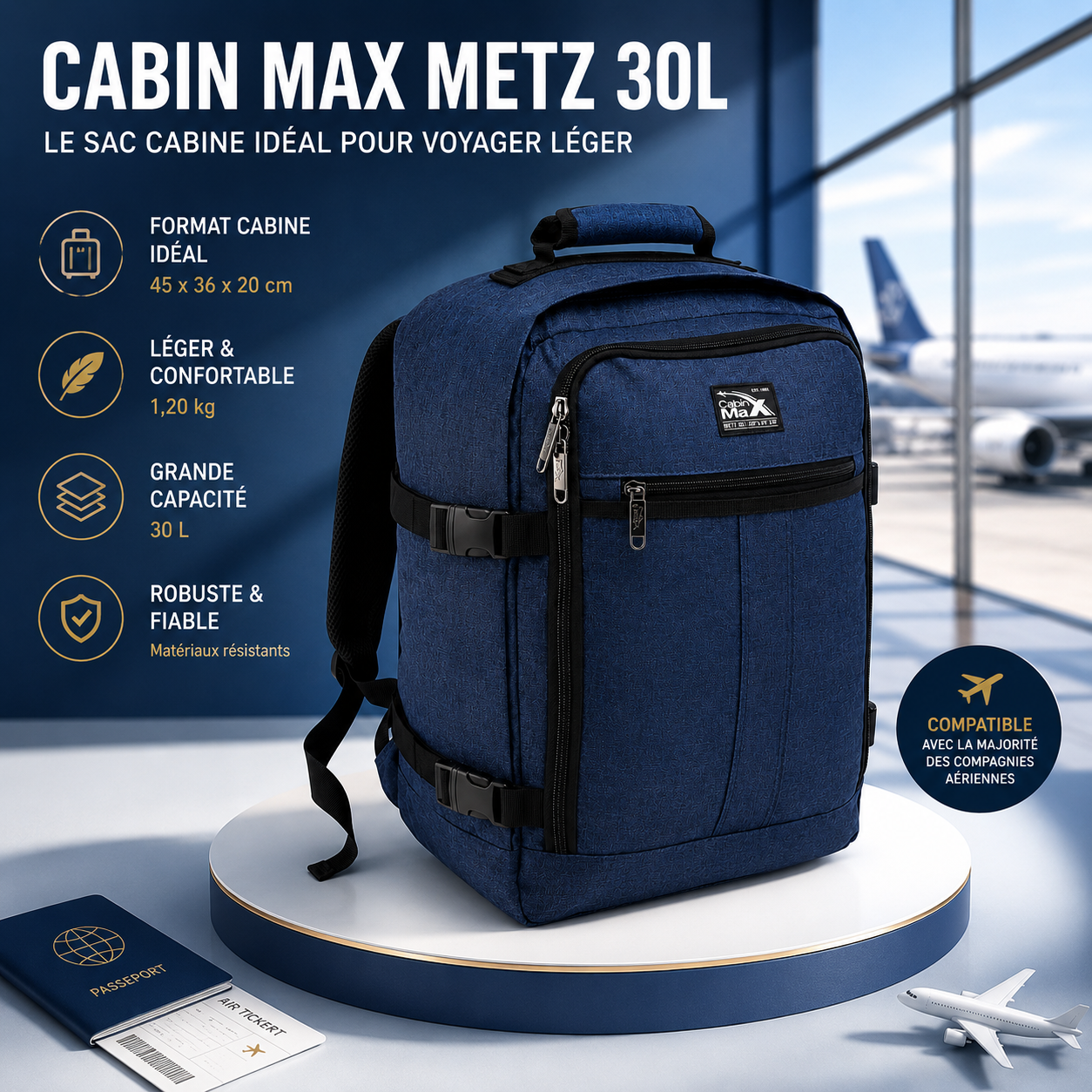 Cabin Max Metz 30L sac cabine Amazon