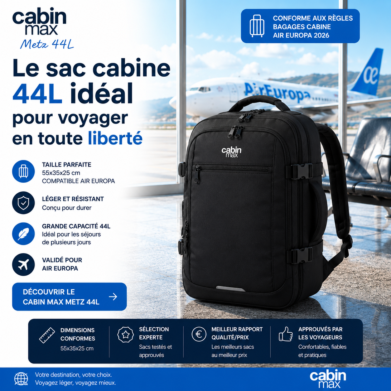 Cabin Max Metz sac cabine Air Europa