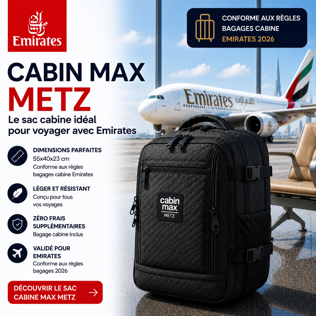 Cabin Max Metz sac cabine Norwegian Air