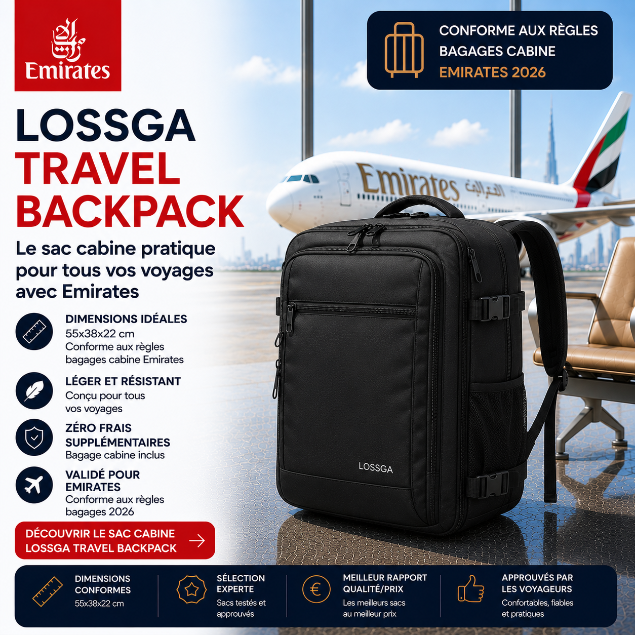 Lossga Travel Backpack Norwegian Air