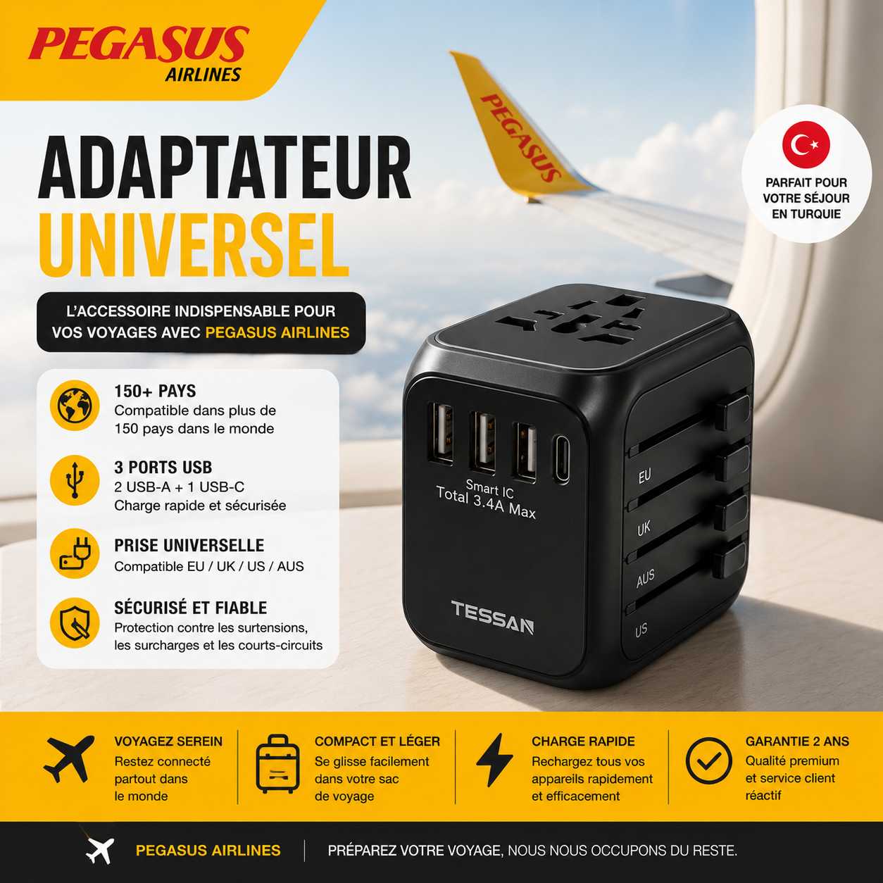 Adaptateur universel voyage