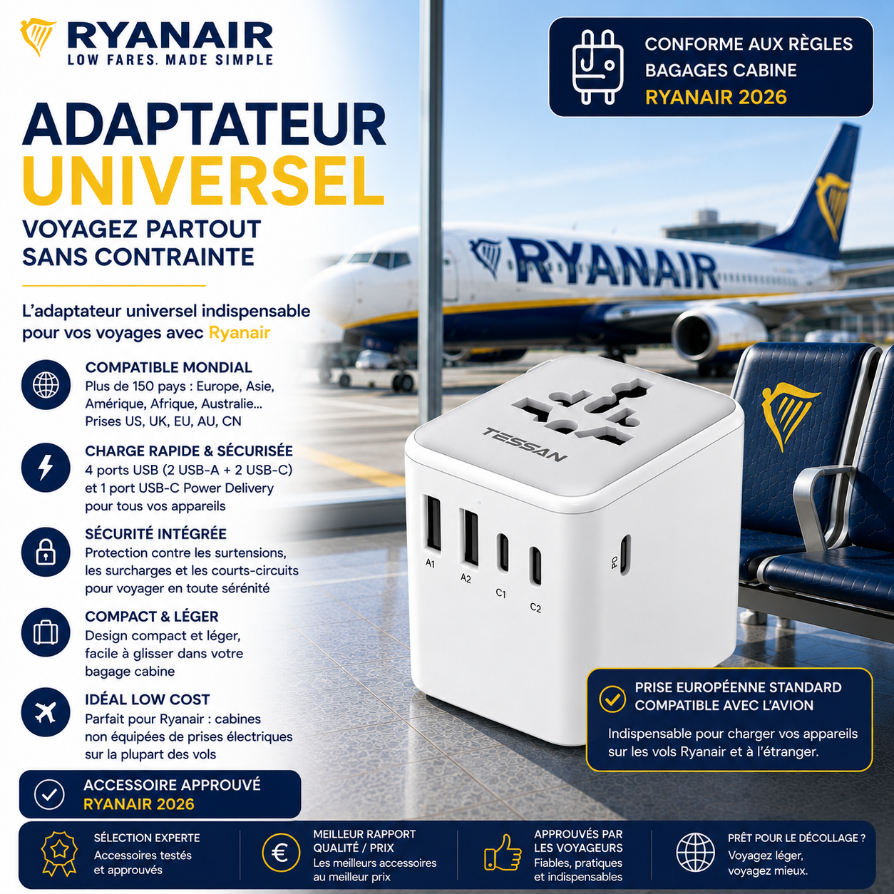 Adaptateur universel voyage
