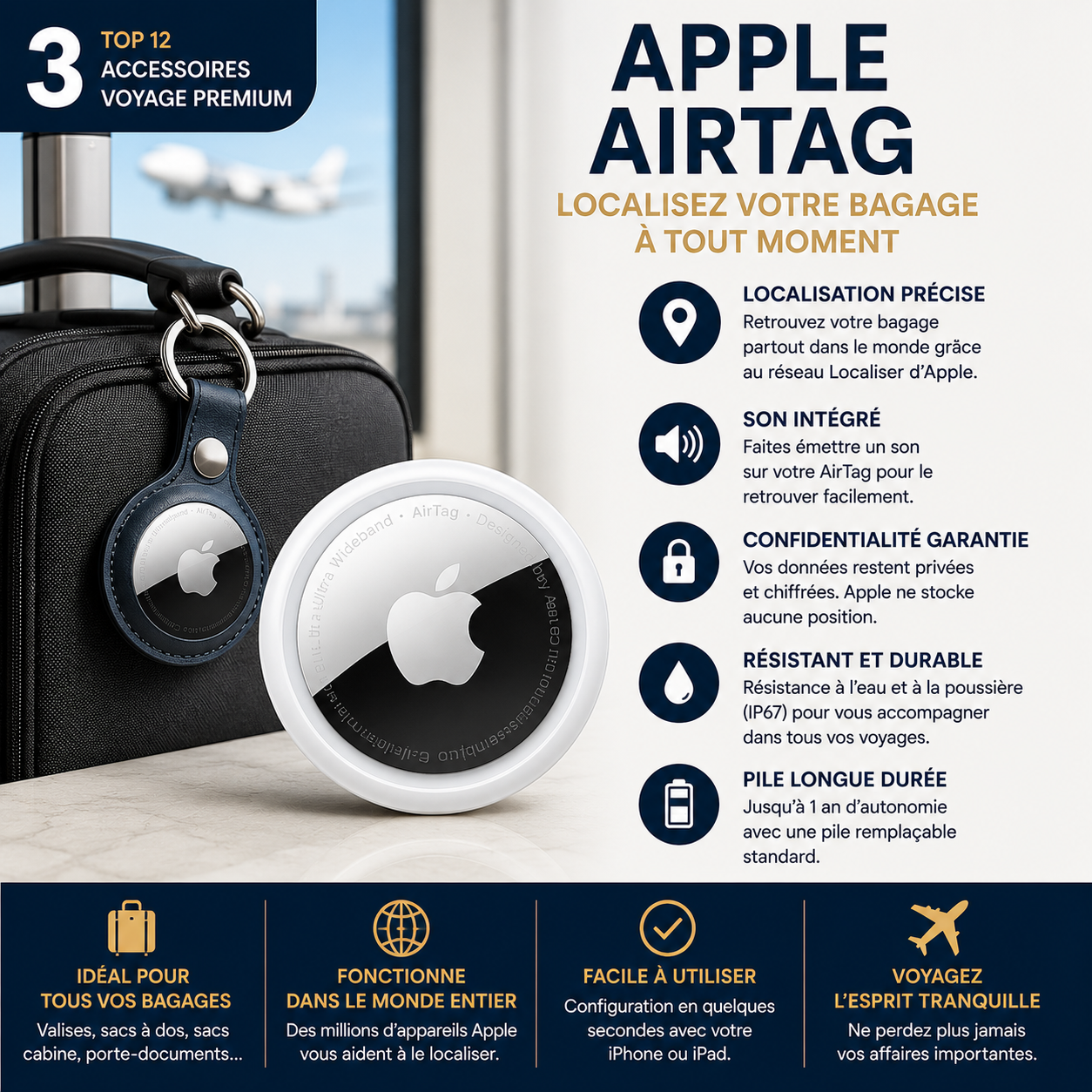Apple AirTag pour retrouver facilement son bagage