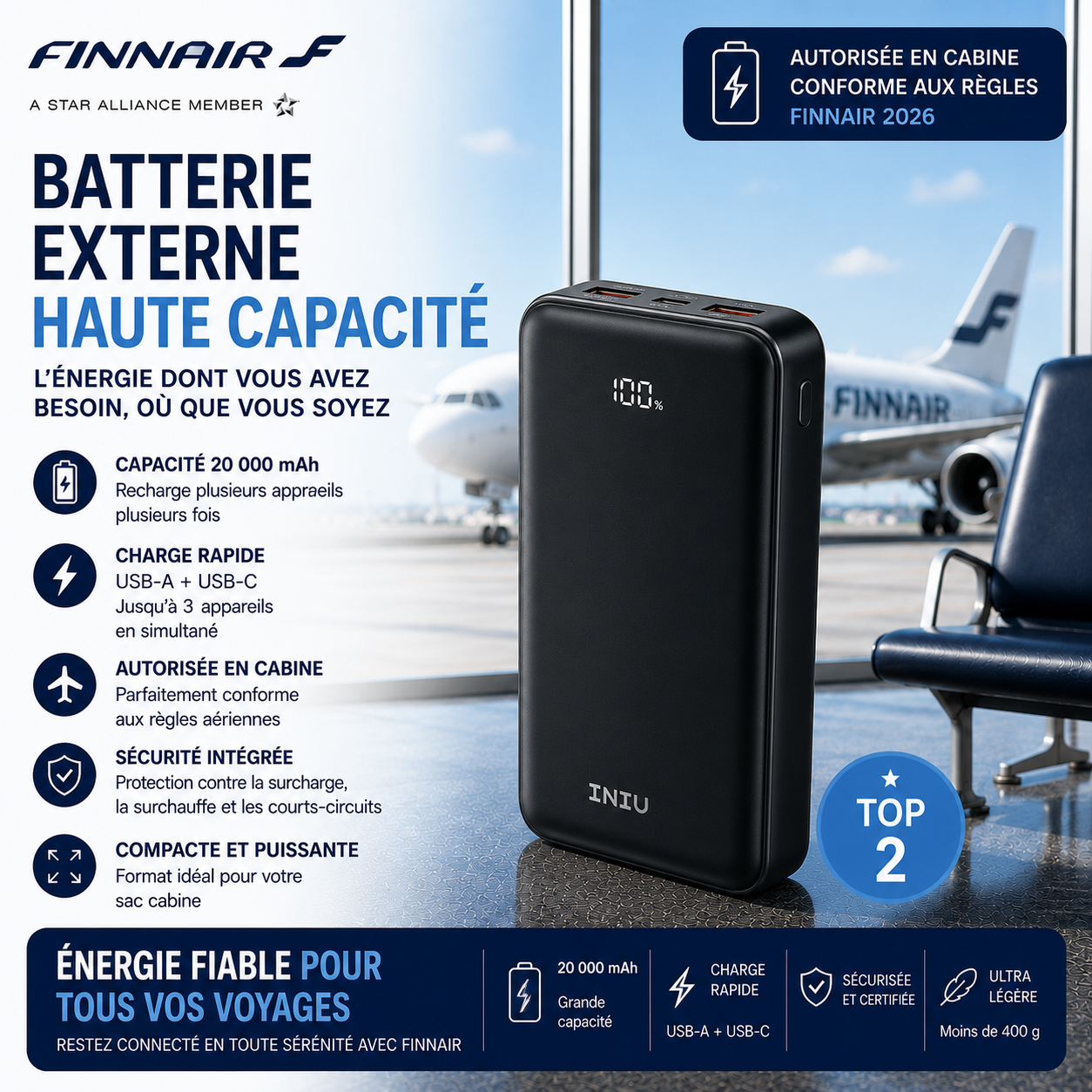 Batterie externe Finnair