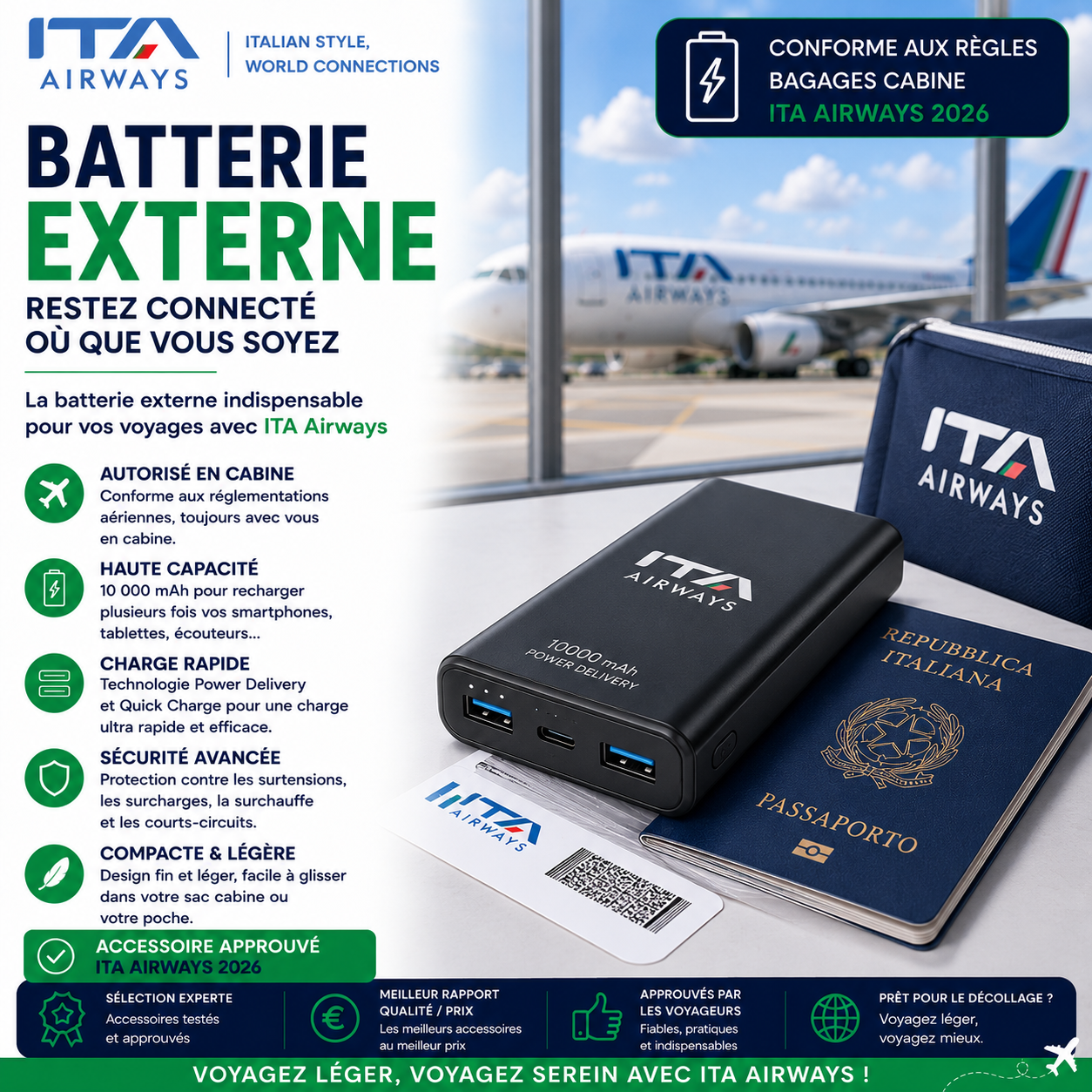 Batterie externe ITA Airways
