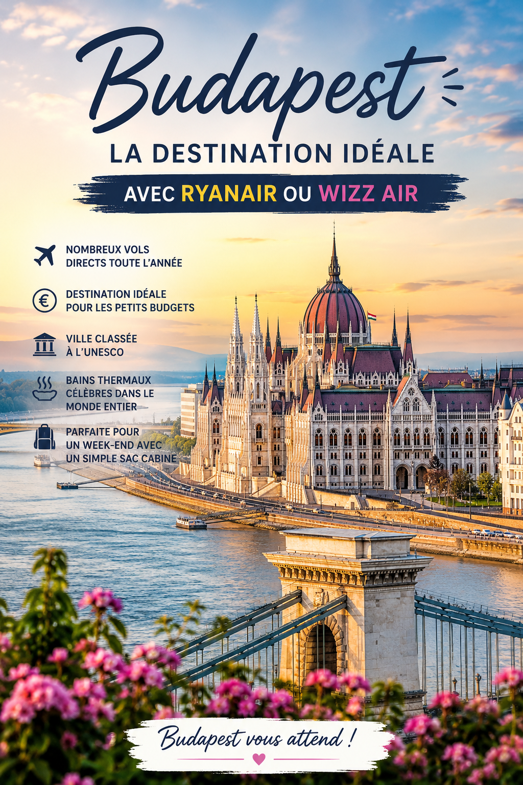 Budapest destination Ryanair Wizz Air