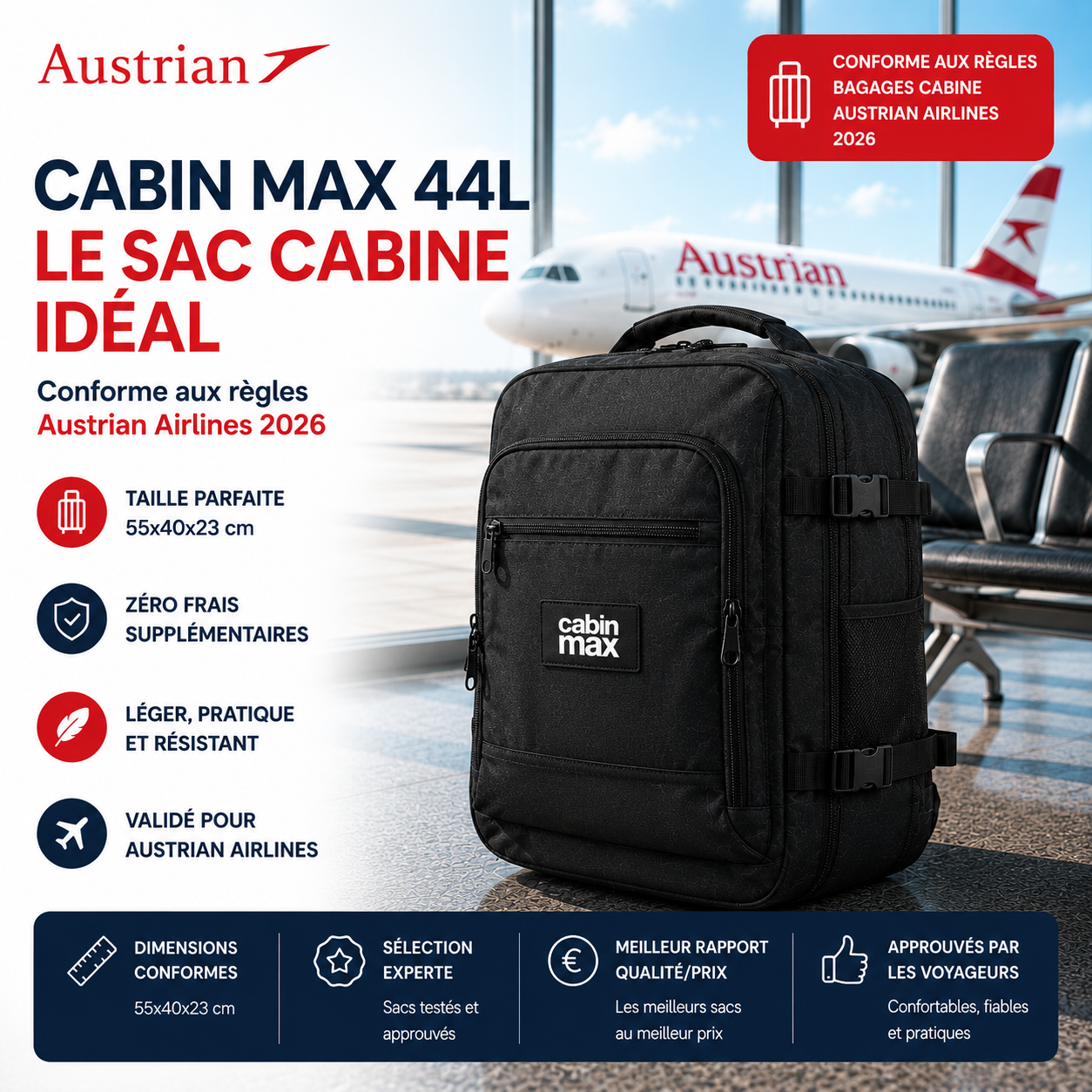 Cabin Max Metz 44L Austrian Airlines