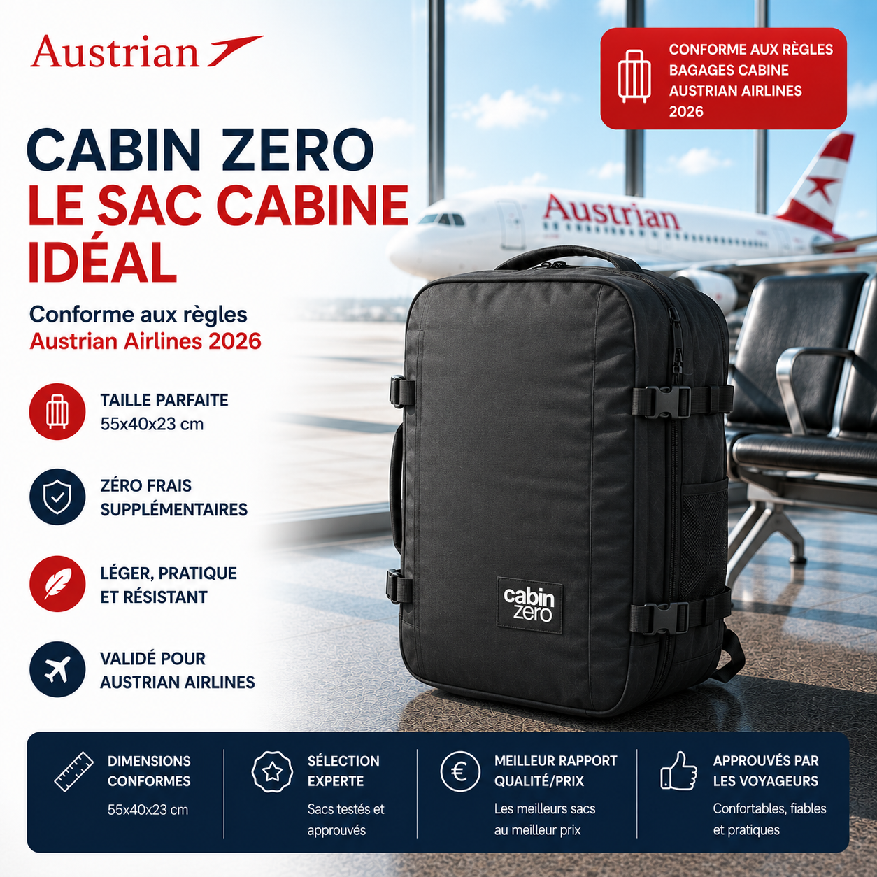 CabinZero Classic Pro 42L Austrian Airlines