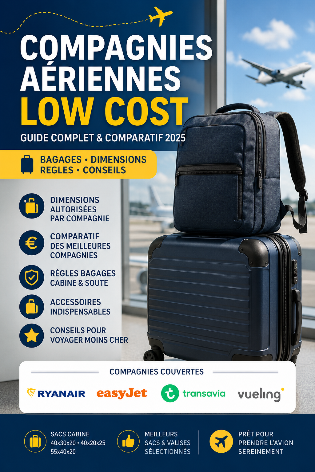 Compagnies aériennes low cost et bagages cabine