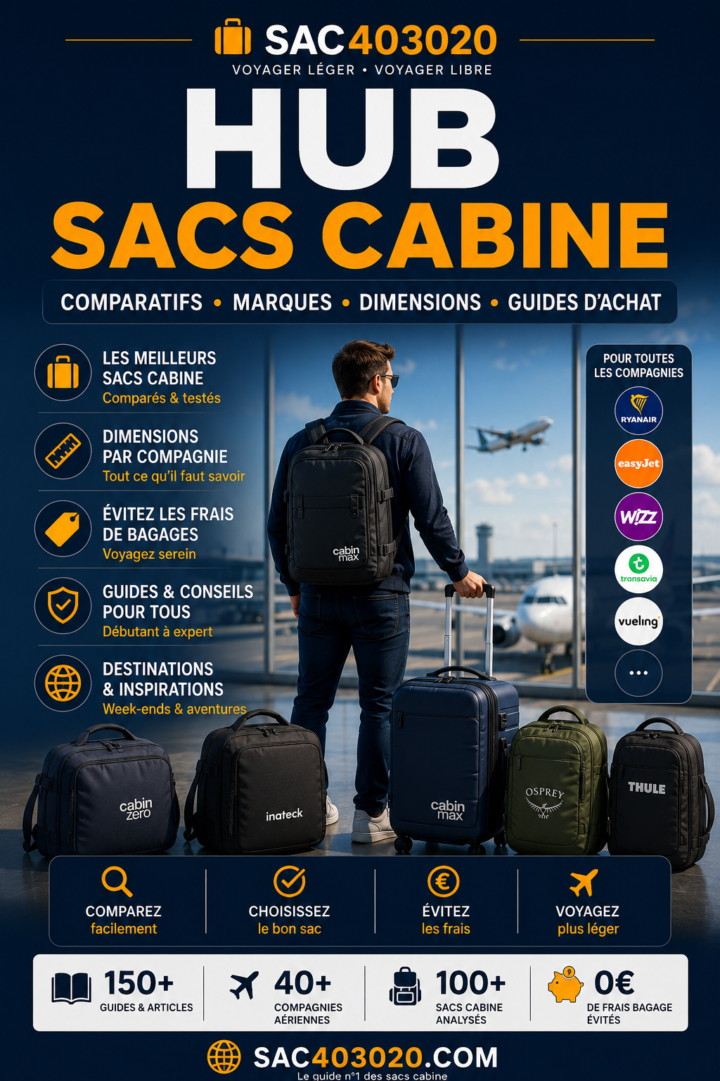 Guide complet des sacs cabine compatibles avec les principales compagnies aériennes