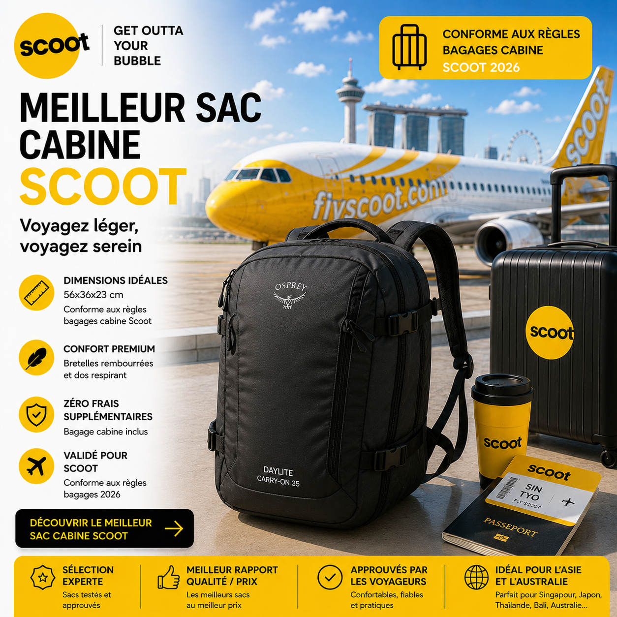 Osprey Daylite Carry-On Travel Pack 35L Scoot