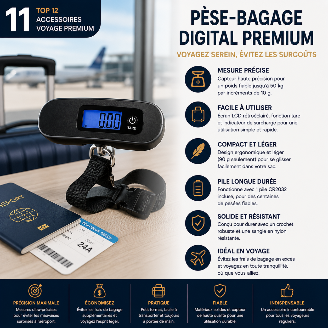 Cadenas TSA homologué pour bagage cabine et valise