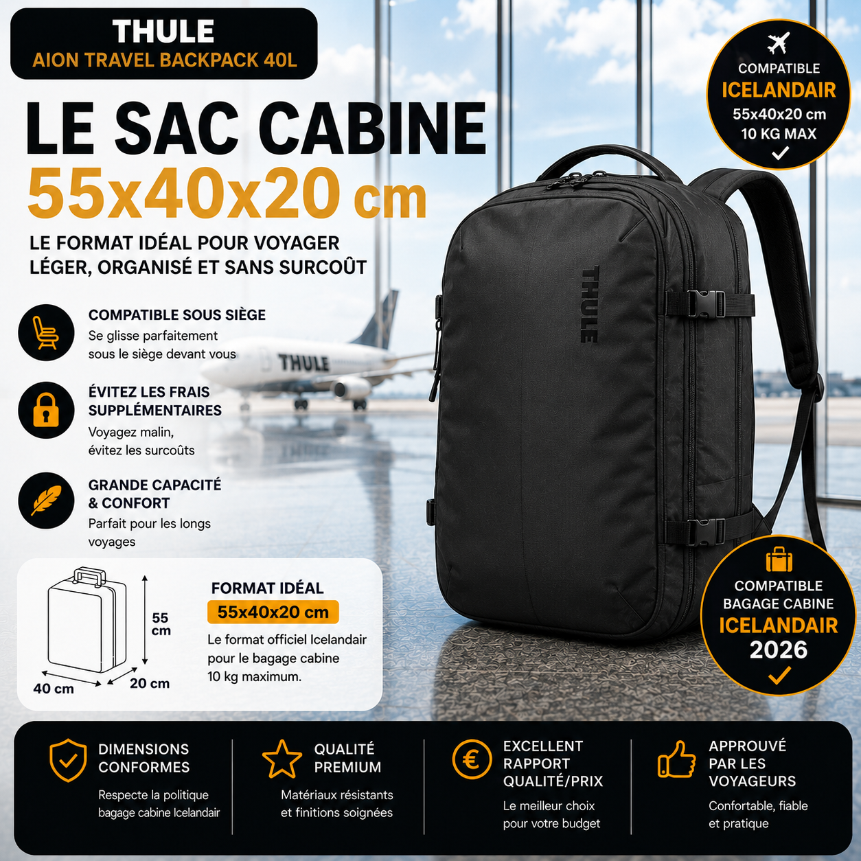 Thule marque premium de sac cabine
