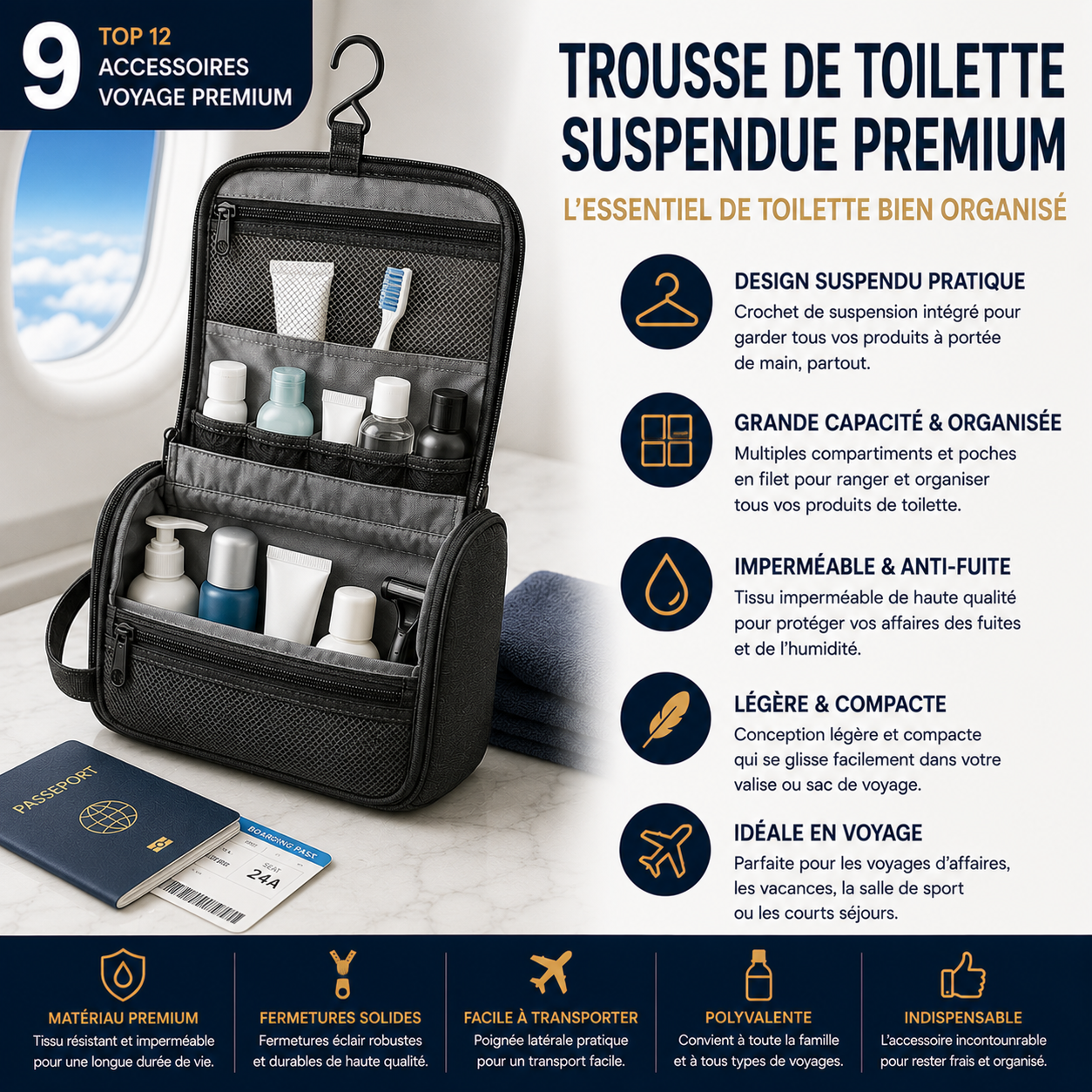 Support téléphone pour avion compatible avec les sièges d'avion