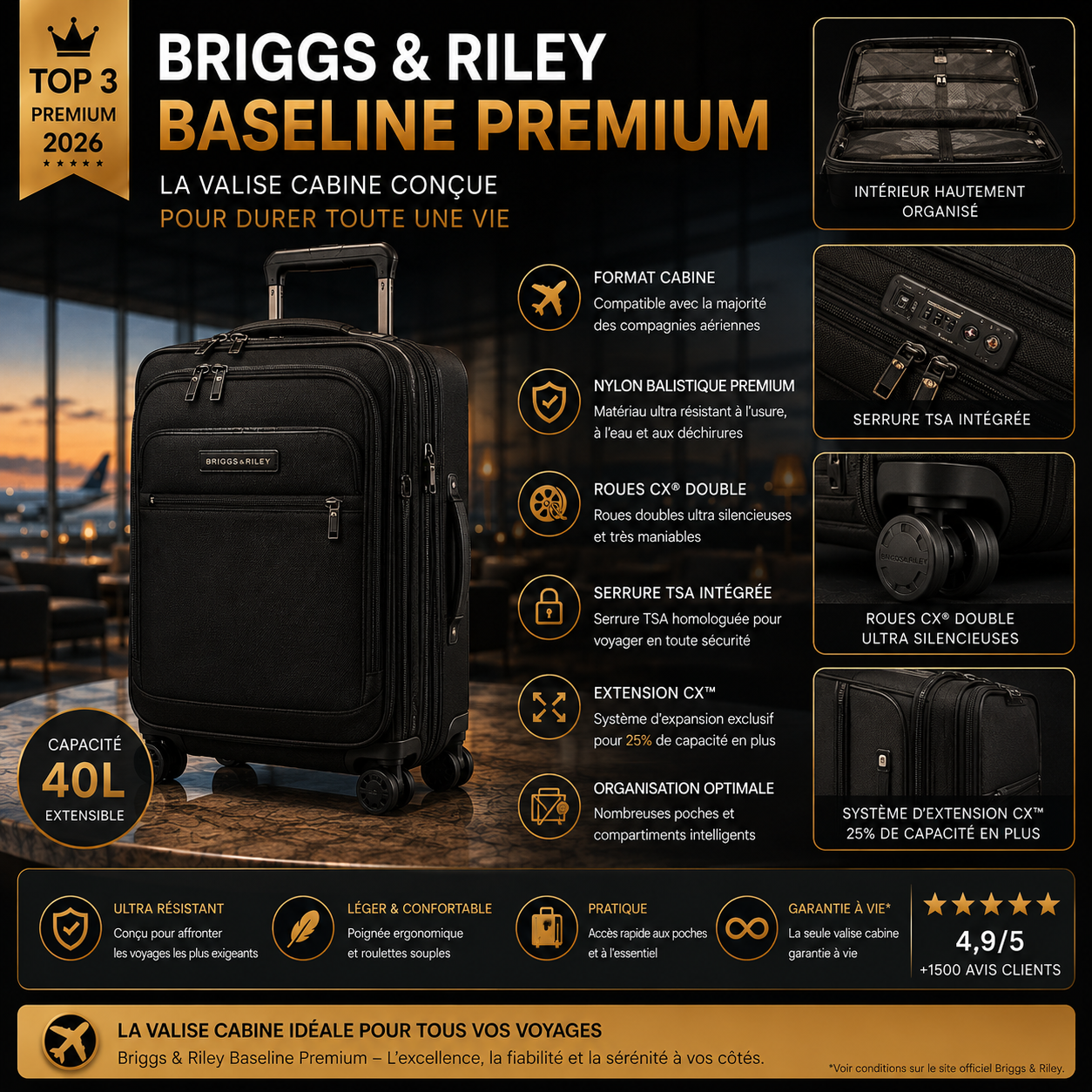 Briggs & Riley Baseline cabine Premium