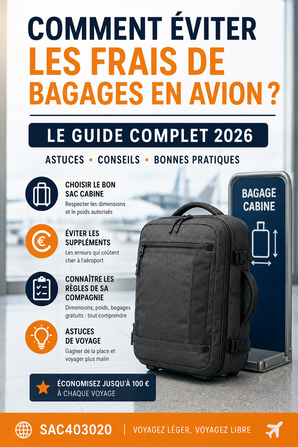 Comment éviter les frais de bagages en avion en 2026