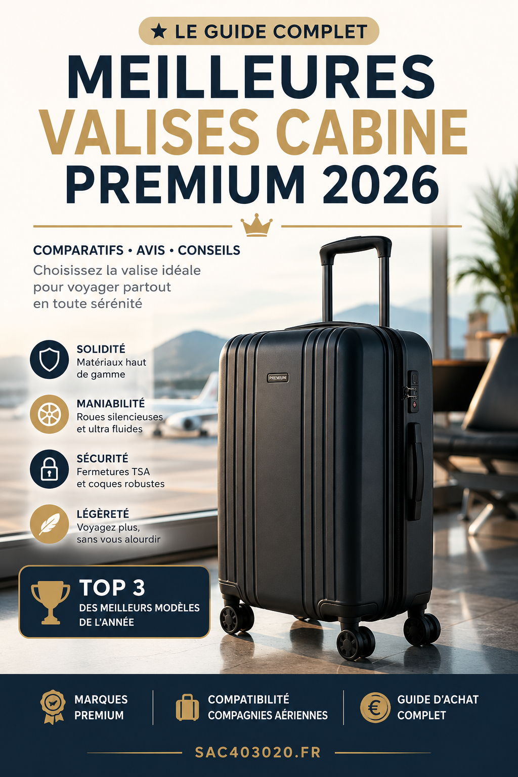 Les meilleures valises cabine Premium 2026