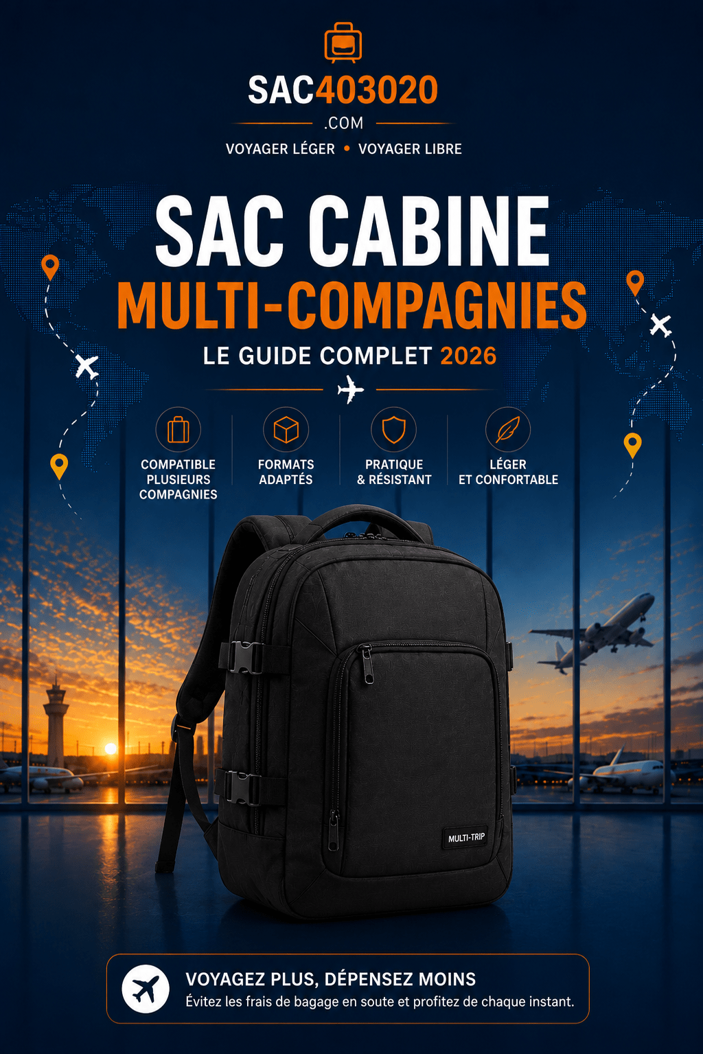 Meilleur sac cabine multi-compagnies pour voyager avec plusieurs compagnies aériennes