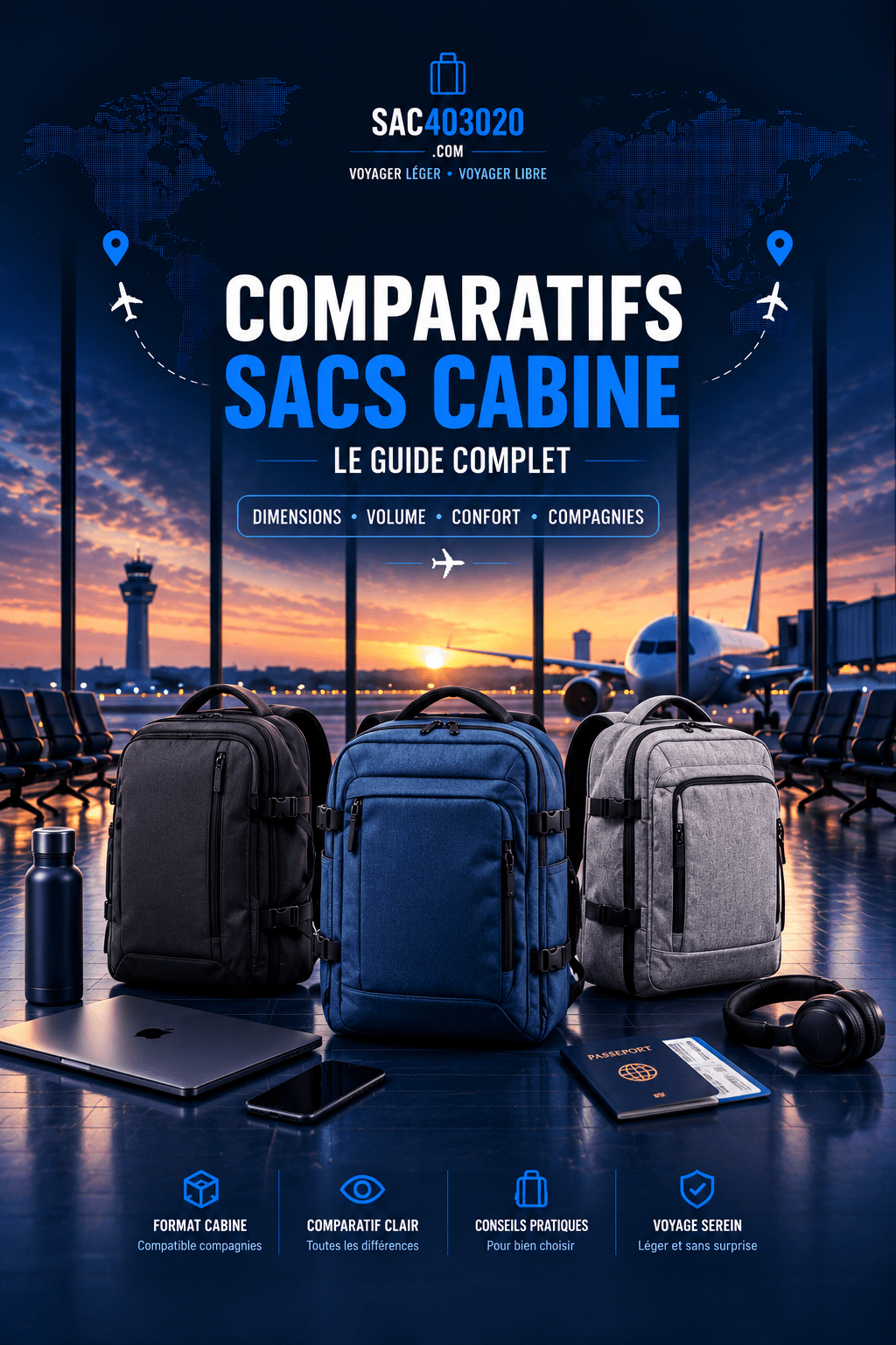 Comparatifs sacs cabine pour choisir le meilleur sac pour voyager en avion